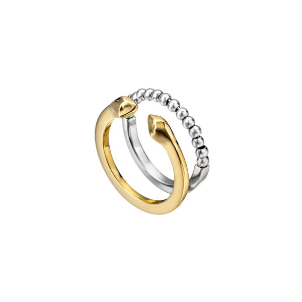 حلقه نقره ای طلایی زنانه جاست کاوالی مدل JCRG00080406